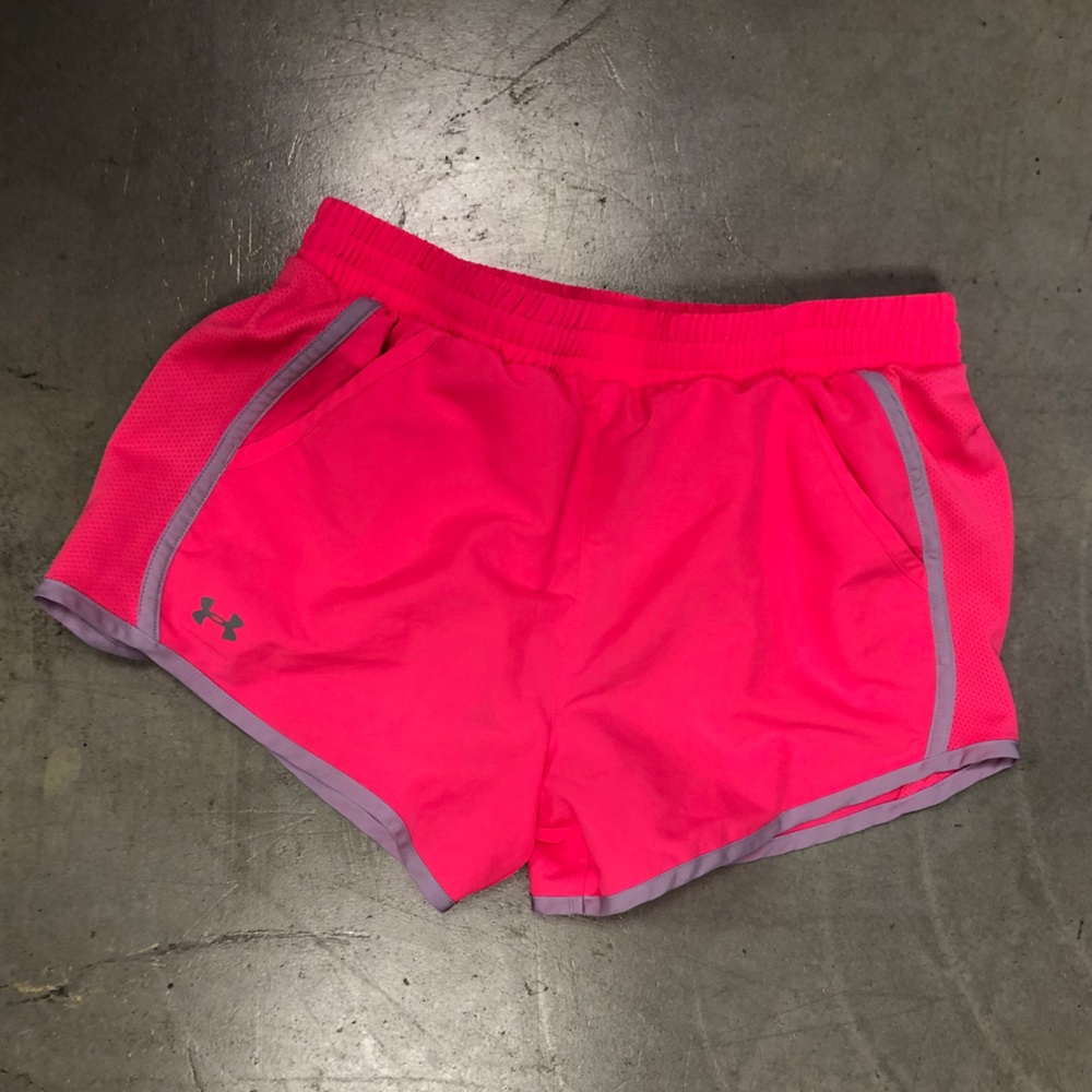 Hot pink under armour shorts